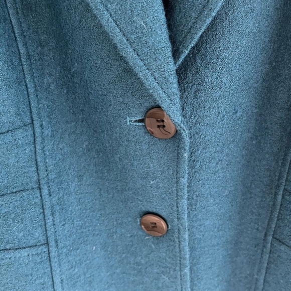 Laura Petites teal wool jacket, EUC - Picture 5 of 7